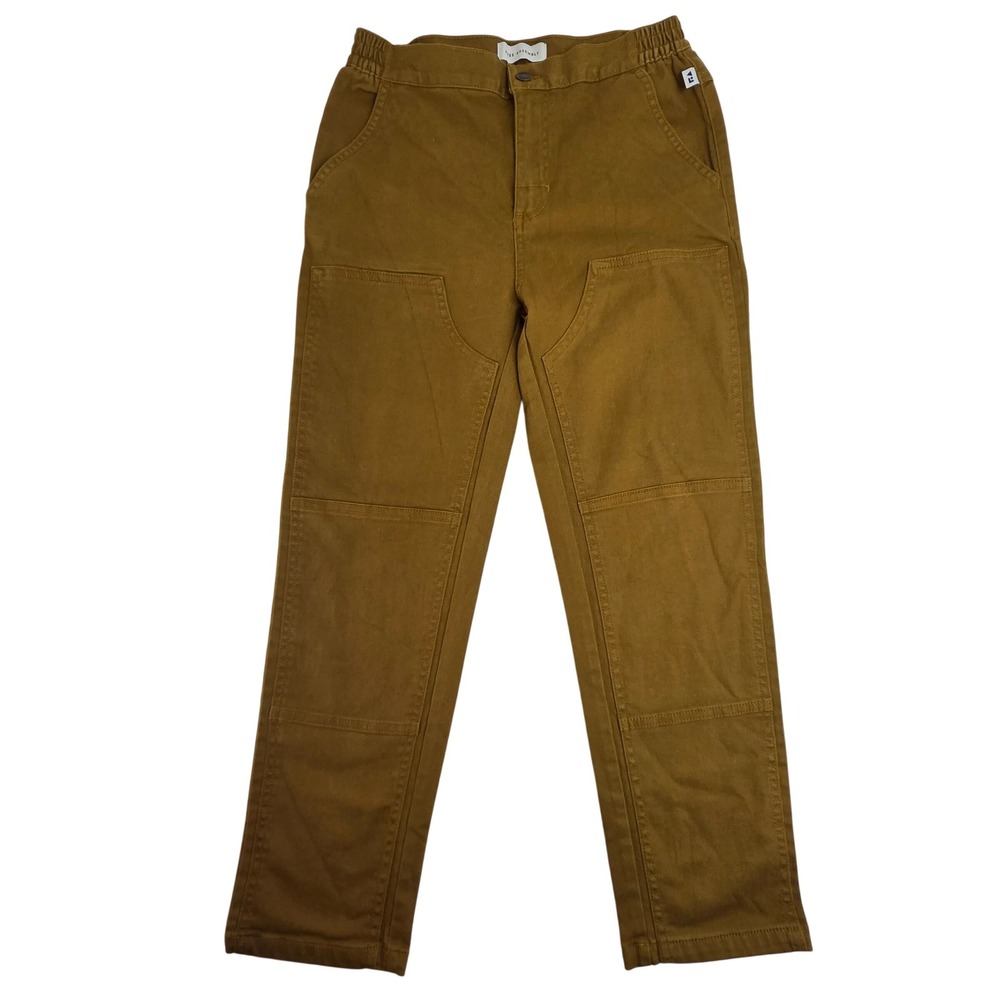Free Assembly Boys Carpenter Pants Brown Size L 10/12 Utility Trousers‎